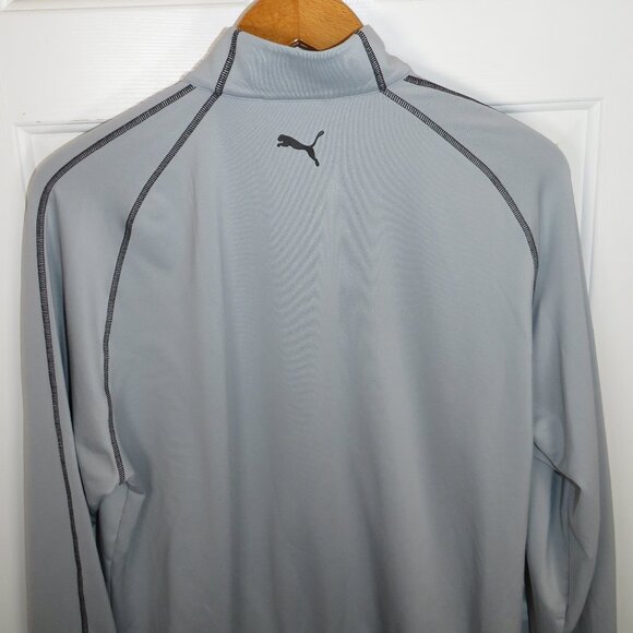 Puma Golf 1/4 Zip Popover PWR Warm Performance Men's Size XL Gray/Black Logo She - Picture 5 of 6